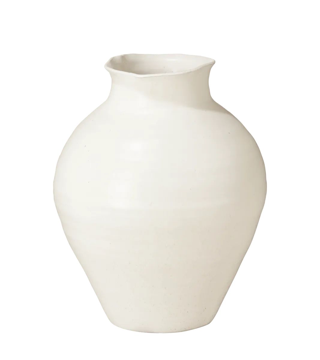Large Fyli Ceramic Vase - White | OKA US