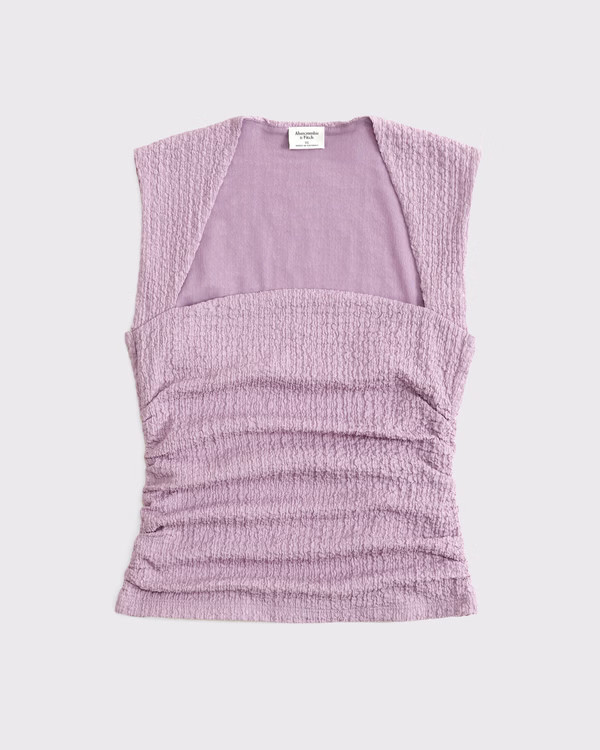The A&F Ava Bubble Knit Top | Abercrombie & Fitch (US)