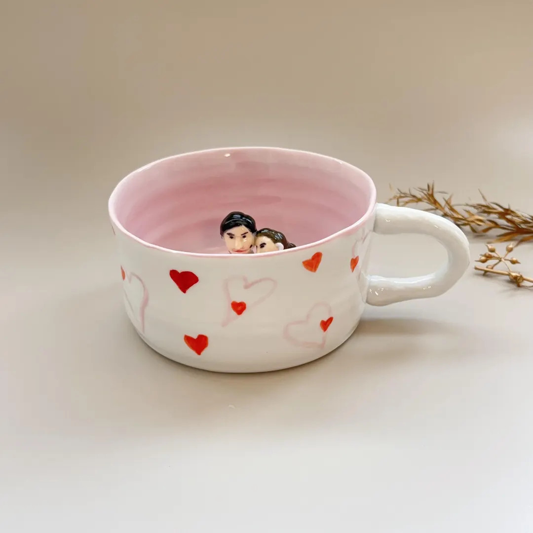 Custom Mug Figure Sculpture/Couple Wedding Mug/Wedding Gifts for Couple/Wedding Themed Mug, Weddi... | Etsy (US)