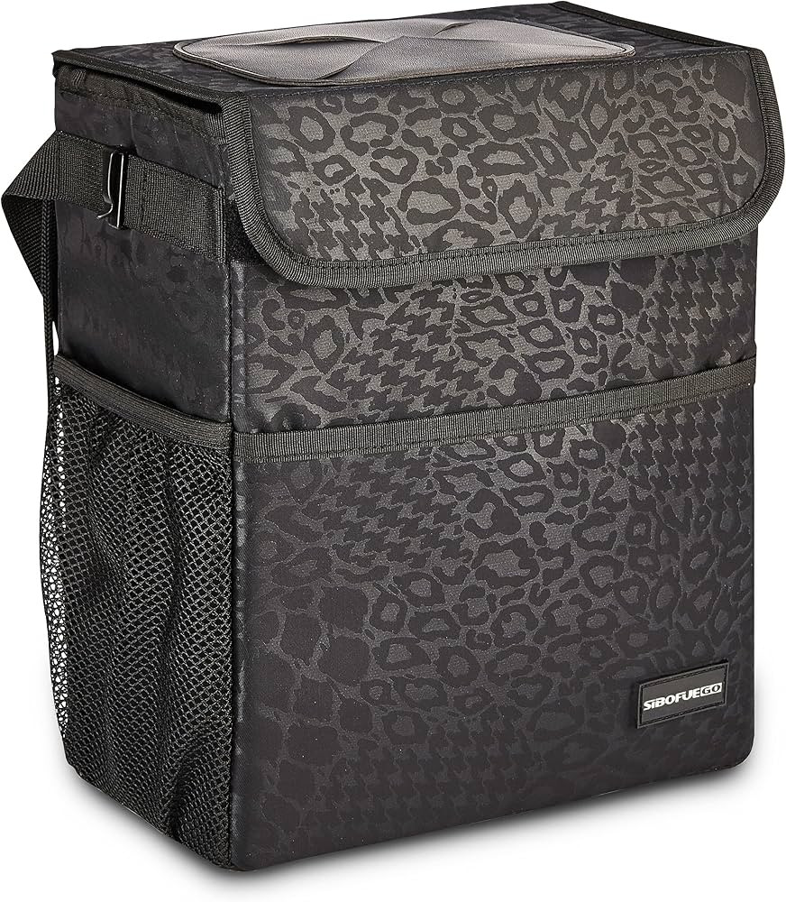 SIBOFUEGO Cute Car Trash Can with Lid - Leak Proof Car Trash Bag Hanging Waterproof Car Garbage C... | Amazon (US)