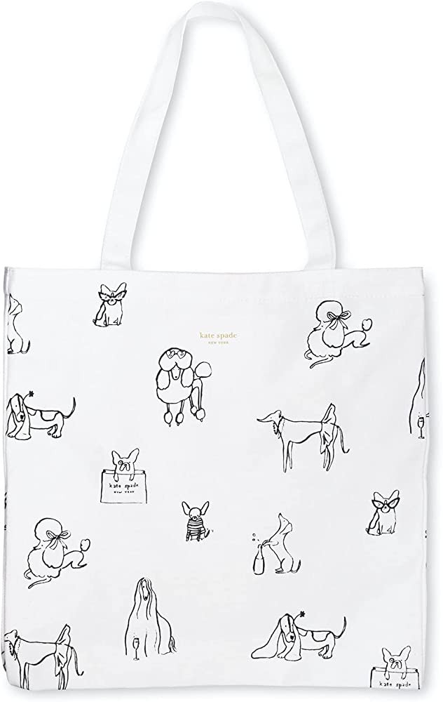 Kate Spade New York Canvas Book Tote, Large Shoulder Bag, Cute Tote for Beach or School | Amazon (US)