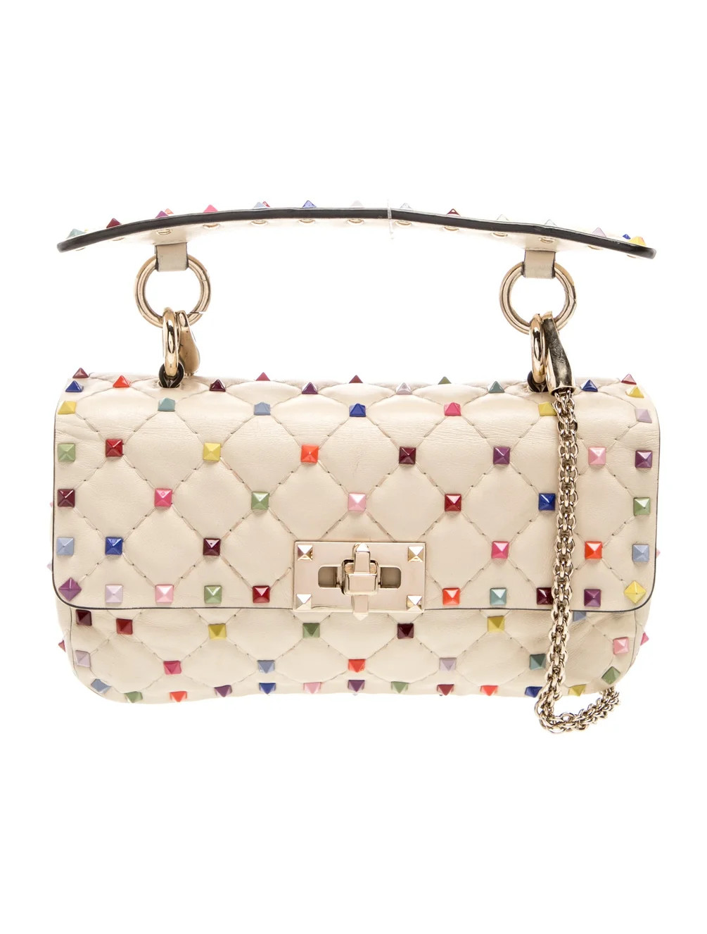 Valentino Rockstud Crossbody Bag - Neutrals Crossbody Bags, Handbags - VAL566525 | The RealReal | The RealReal