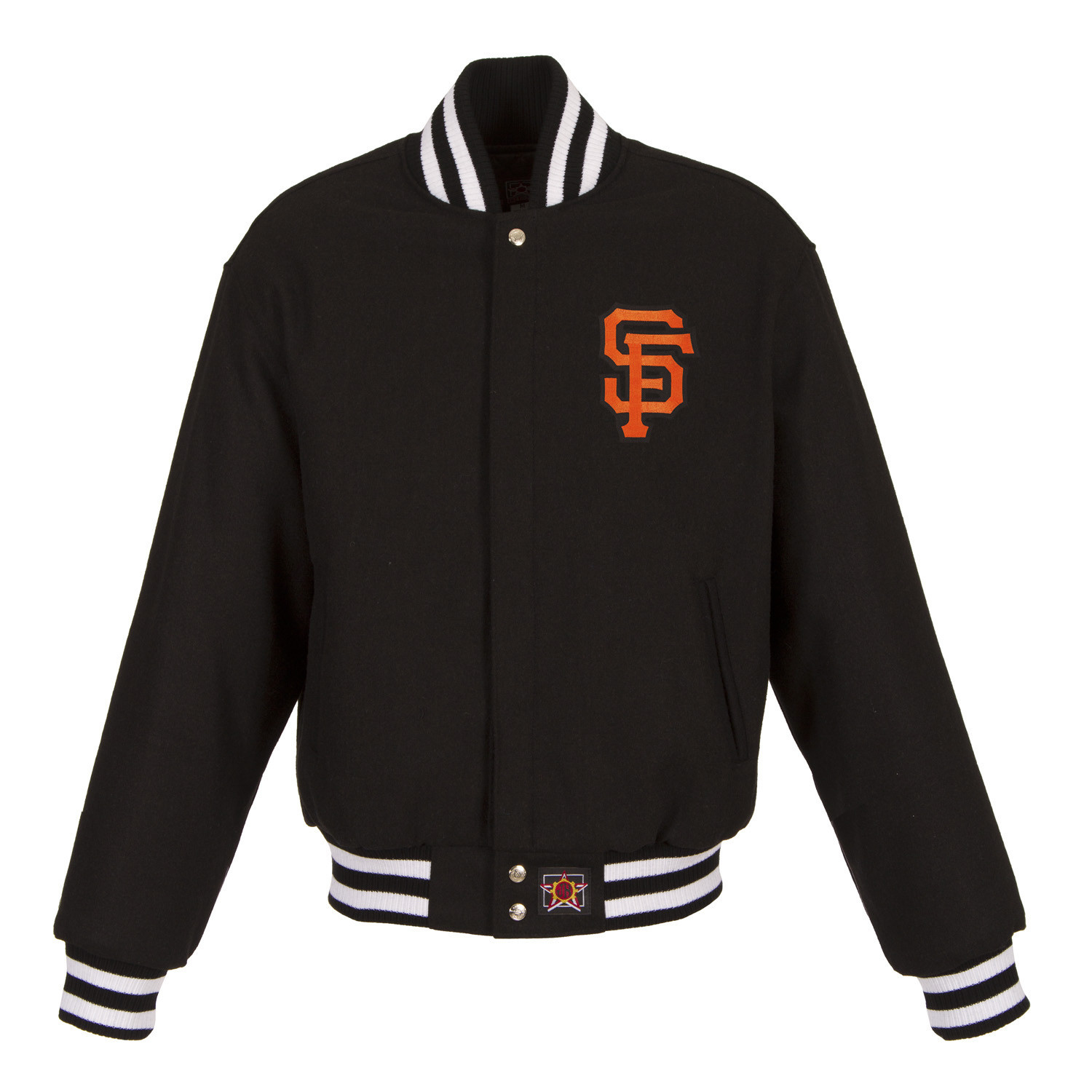 Women's JH Design Black San Francisco Giants Embroidered Logo All-Wool Jacket | Fanatics
