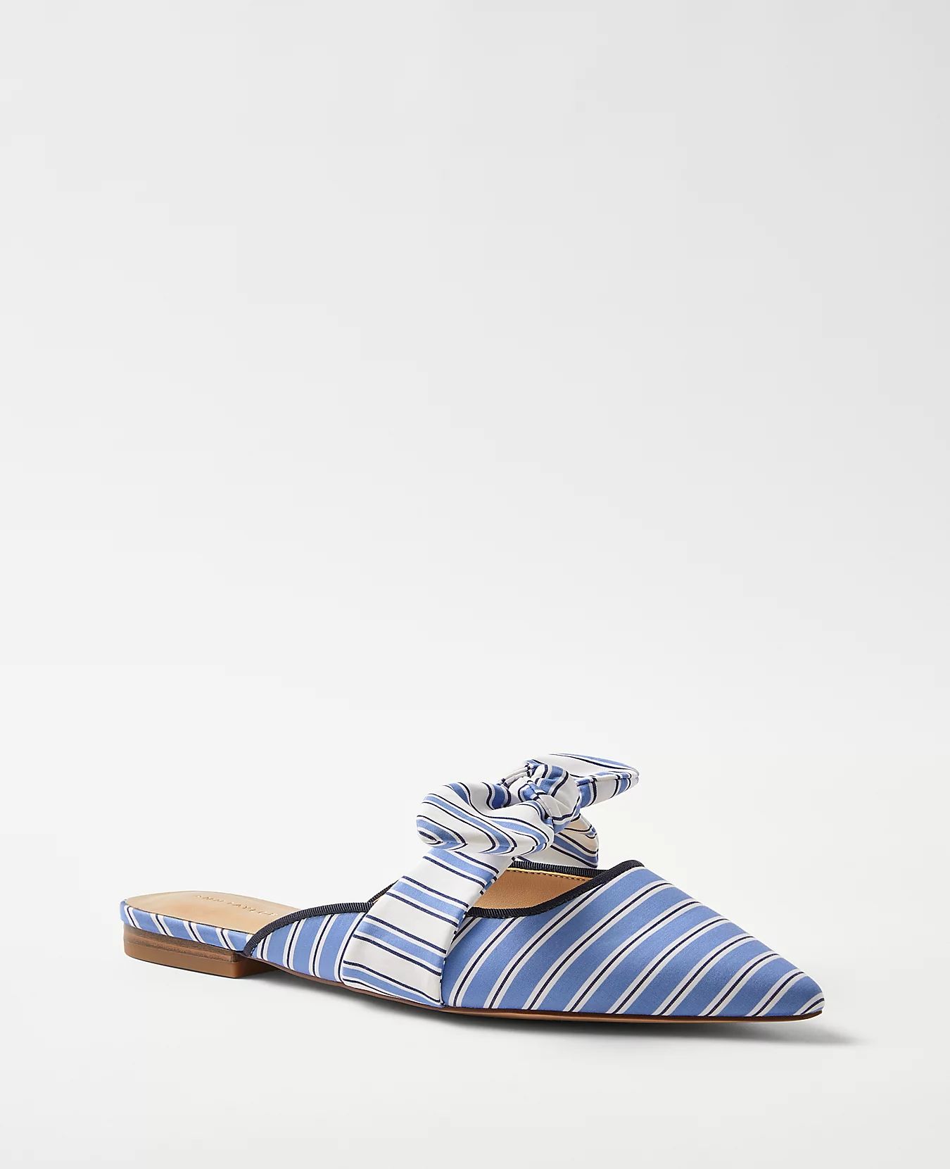 Striped Bow Mule Flats | Ann Taylor (US)