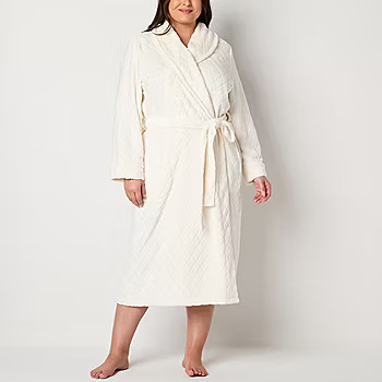 Liz Claiborne Womens Plus Fleece Long Sleeve Long Length Robe | JCPenney