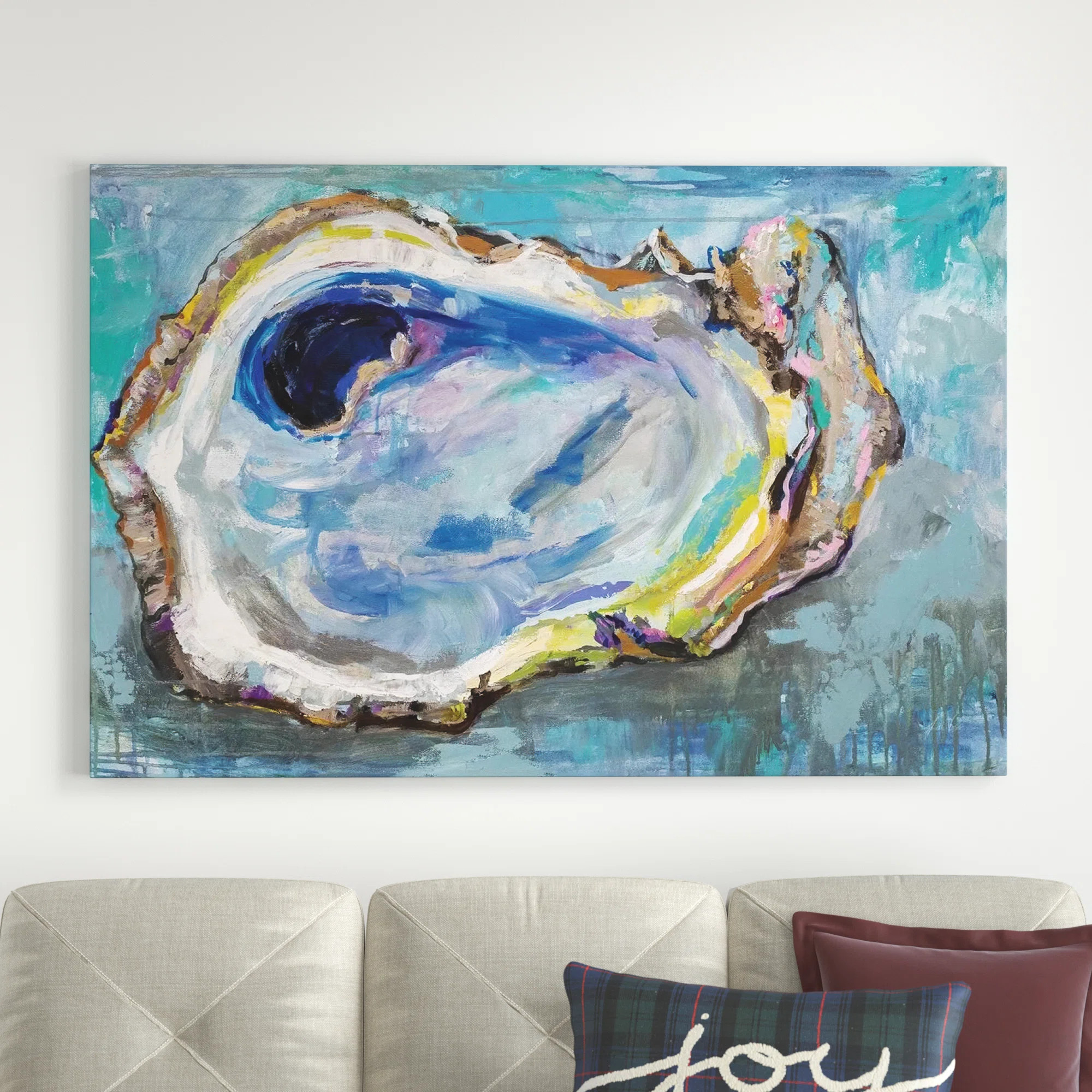Oyster Two by Jeanette Vertentes - Wrapped Canvas Painting Print | Wayfair North America