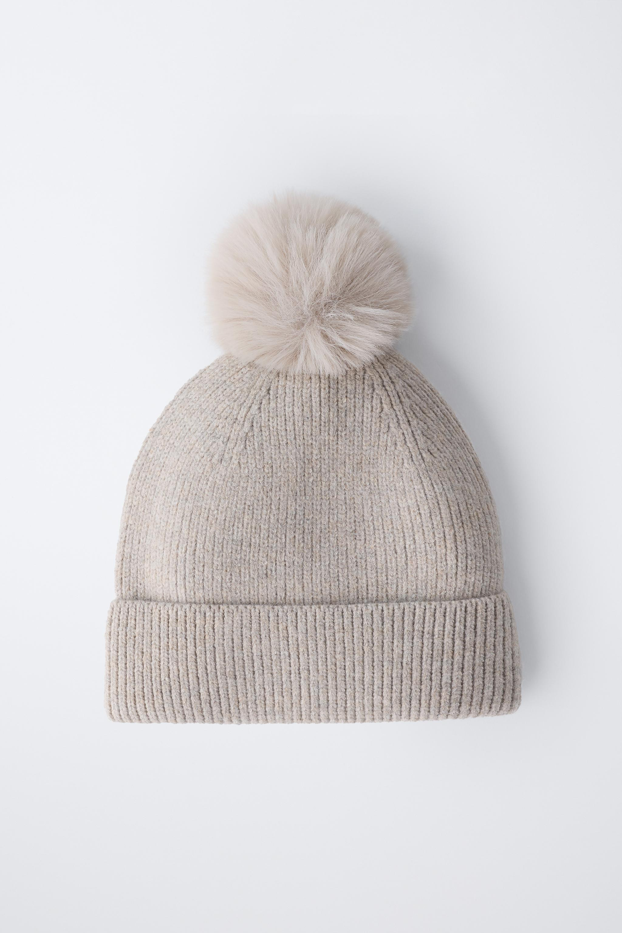 KNIT POMPOM HAT | Zara US