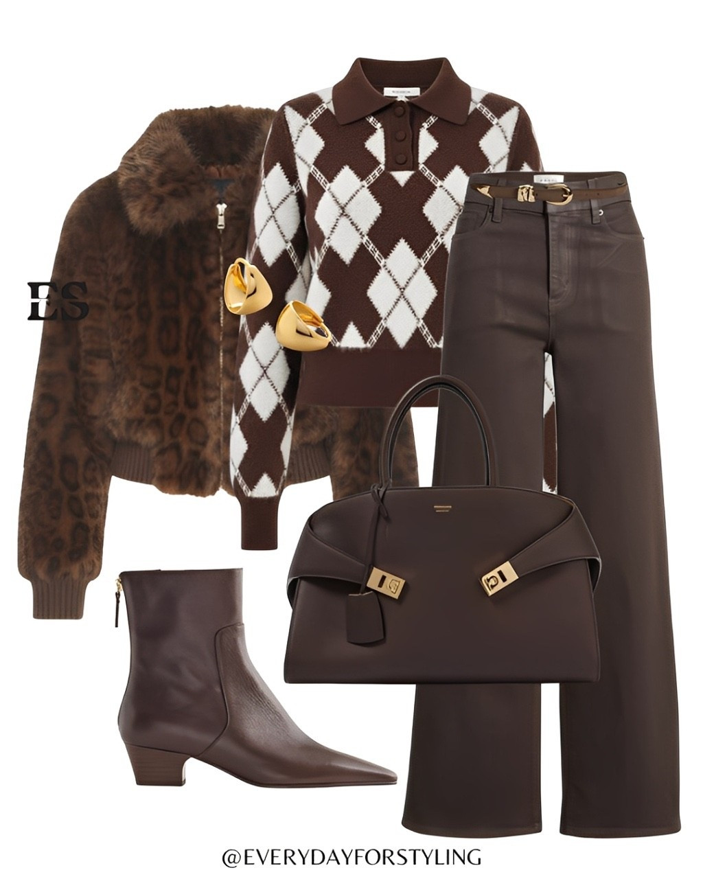 Argyle knit + Brown Jeans + leopard fur — the perfect mix of classy, cozy, and statement 🤎

[ winter outfits, leopard fur jacket outfits, winter fashion inspo, brown aesthetic outfits, classy winter looks, elegant winter style, brown leather outfits, suede skirt outfit, knit sweater outfit, minimal winter outfits, feminine winter style, fashion inspo 2025, elevated winter style, street style winter, cold weather outfits, everydayforstyling ] 

#EverydayForStyling, #winteroutfitideas, #winterstyleinspo, #leopardjacket, #classywinterstyle, #elegantoutfits, #brownoutfitideas, #winterfashion2025, #chicwinterlooks, #neutralstyle,

#LTKCyberWeek #LTKootd #LTKHoliday