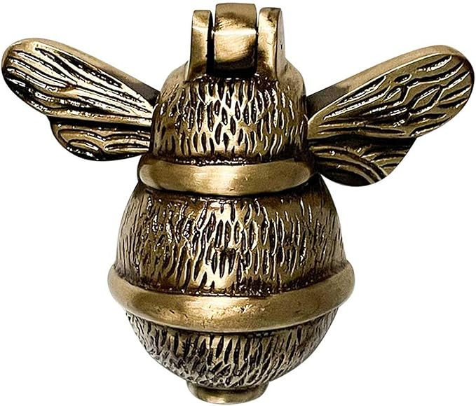 Solid Brass Antique Black Finish Bumblebee Door Knocker for Front Door 4x4.5". Handmade Delightfu... | Amazon (US)