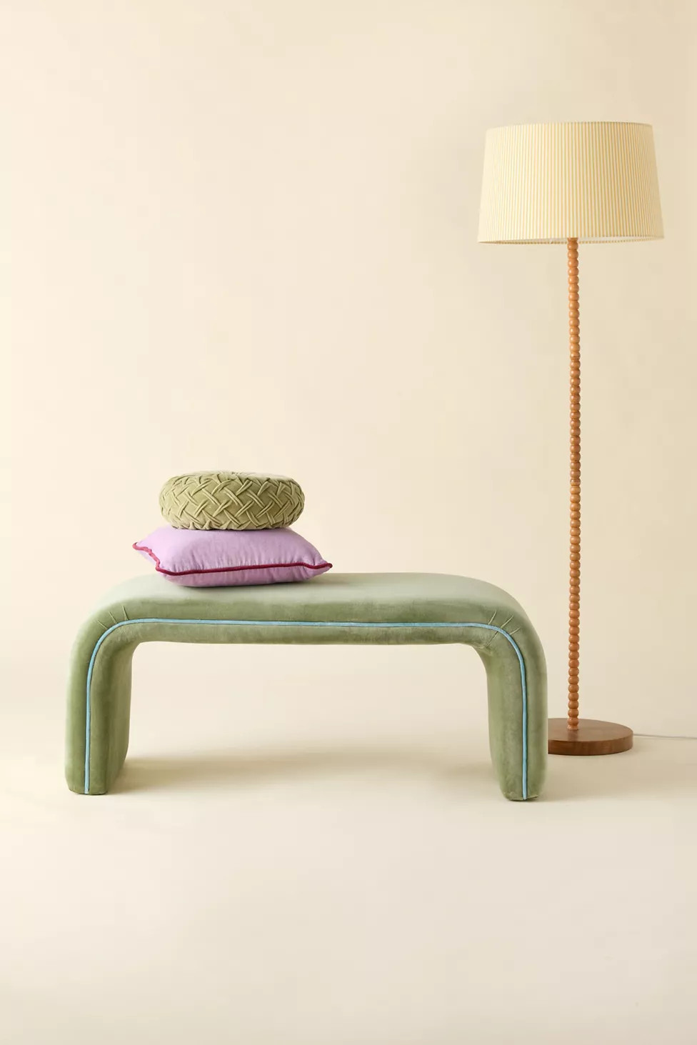 Jane Velvet Upholstered Bench | Urban Outfitters (US and RoW)
