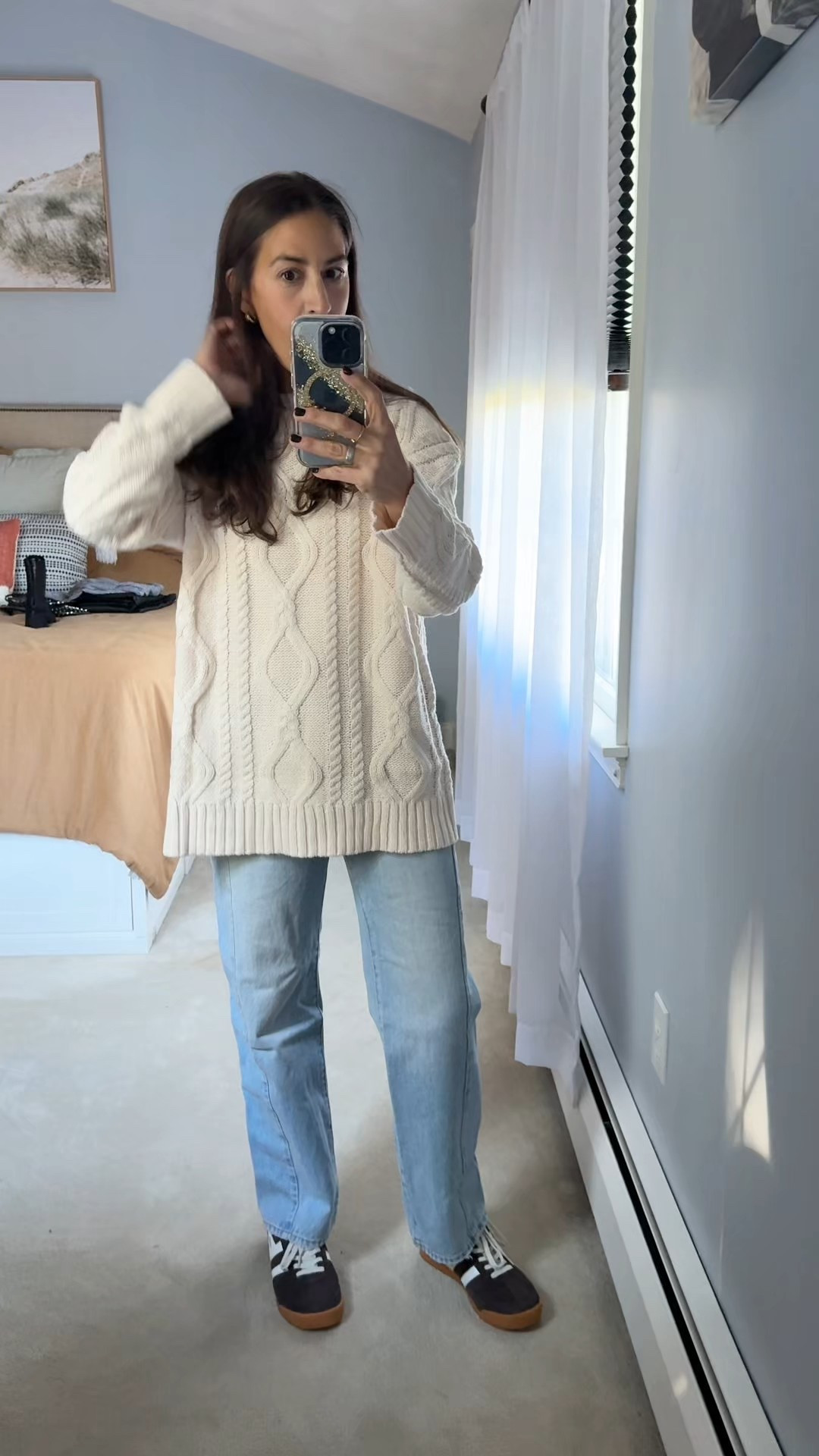 Loving the sweater/tshirt combo. It’s easy and a classic look.

Amazon- sweater & tshirt linked on my storefront under “October Posts.” 

Comment SHOP below to receive a DM with the link to this post on my LTK ⬇ https://liketk.it/5rDf3
#ltkfashion 
#fashionforwomenover30 
#momfashion
#imacoolmom


