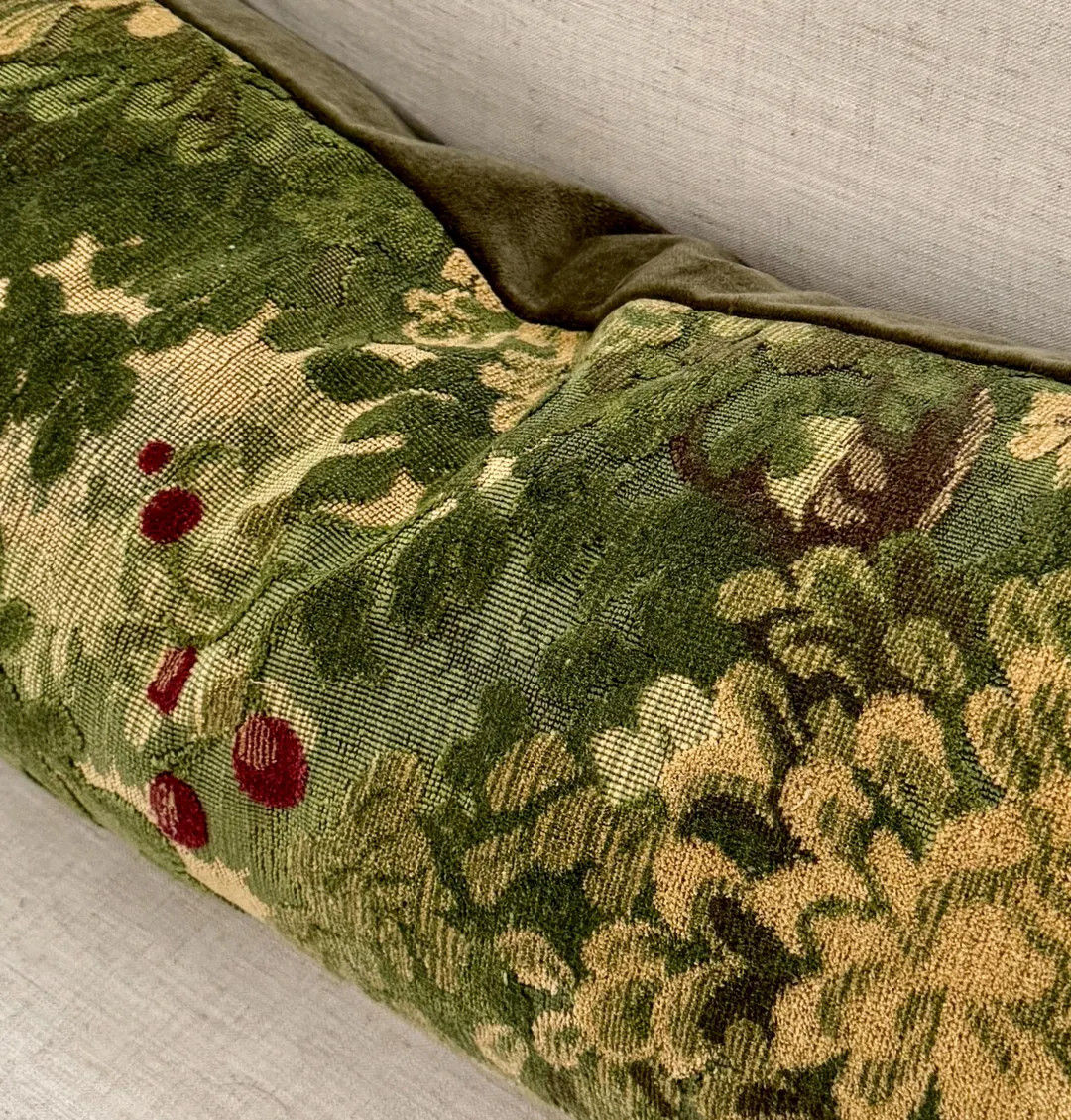 Scalamandré Marly Forest Greens, Large Lumbar Pillow Cover 36", 44" Extra Large Lumbar Pillows -... | Etsy (US)