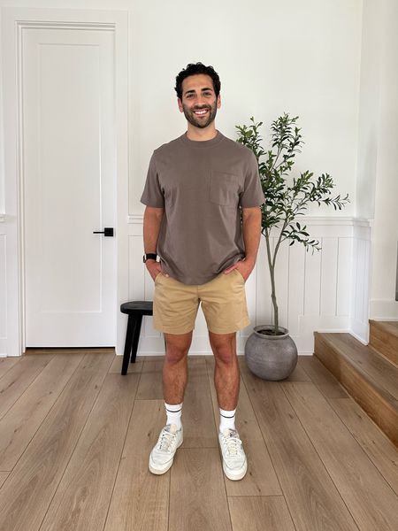 Abercrombie Sale - Get 20% off almost everything PLUS an additional 15% off select items! Cort’s wearing a medium tee, size 30 shorts, shoes are tts! #outfitsfordudes #abercrombie 