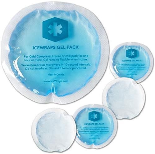 ICEWRAPS 4” Round Reusable Gel Ice Packs with Cloth Backing - Hot Cold Pack for Kids Injuries, ... | Amazon (US)