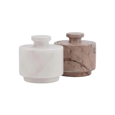 Handmade Marble Salt Sellar Set Of 2 Lidded | Wayfair North America