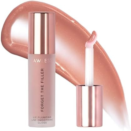 Lawless Women's Forget The Filler Lip Plumper Line Gloss, Nudie, Pink, 0.11 Fl Oz (Pack of 1) | Amazon (US)
