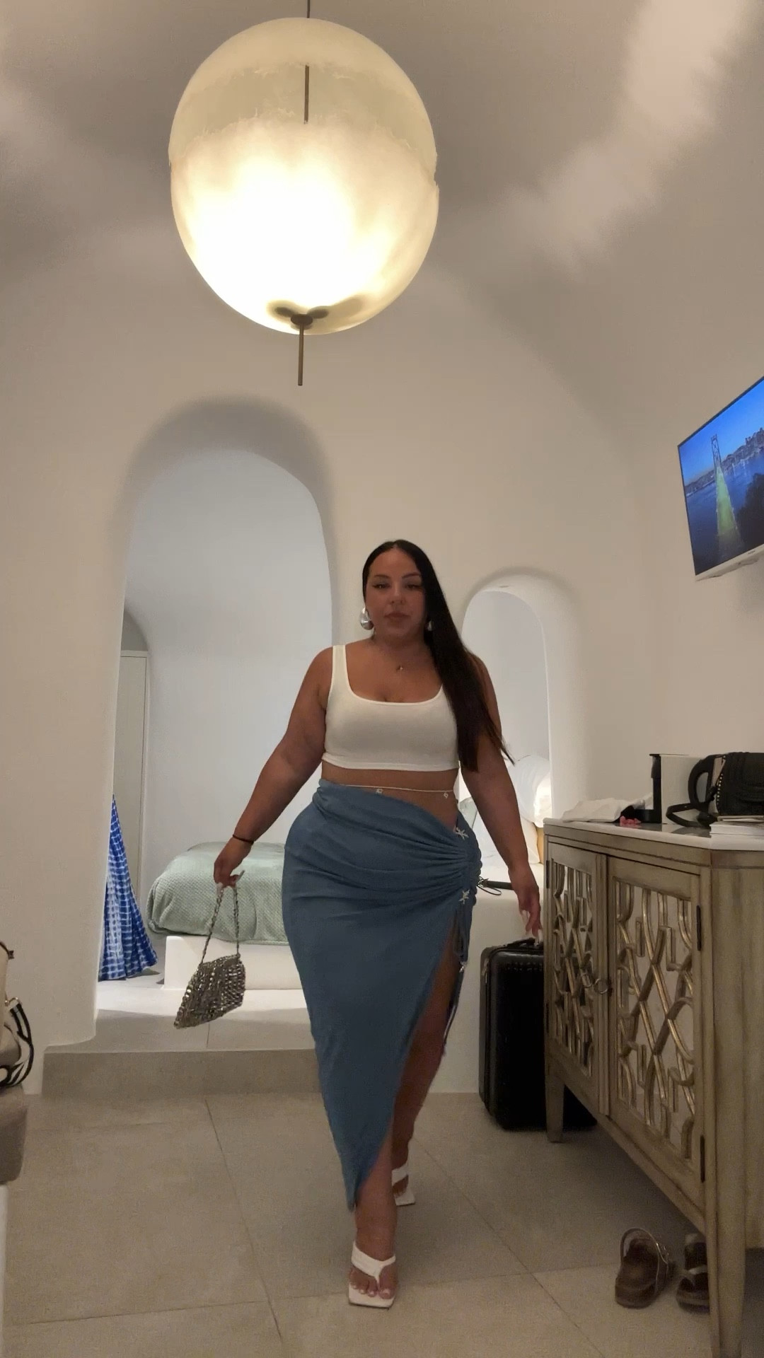 Santorini night 1 💙

#LTKOver40 #LTKTravel #LTKPlusSize