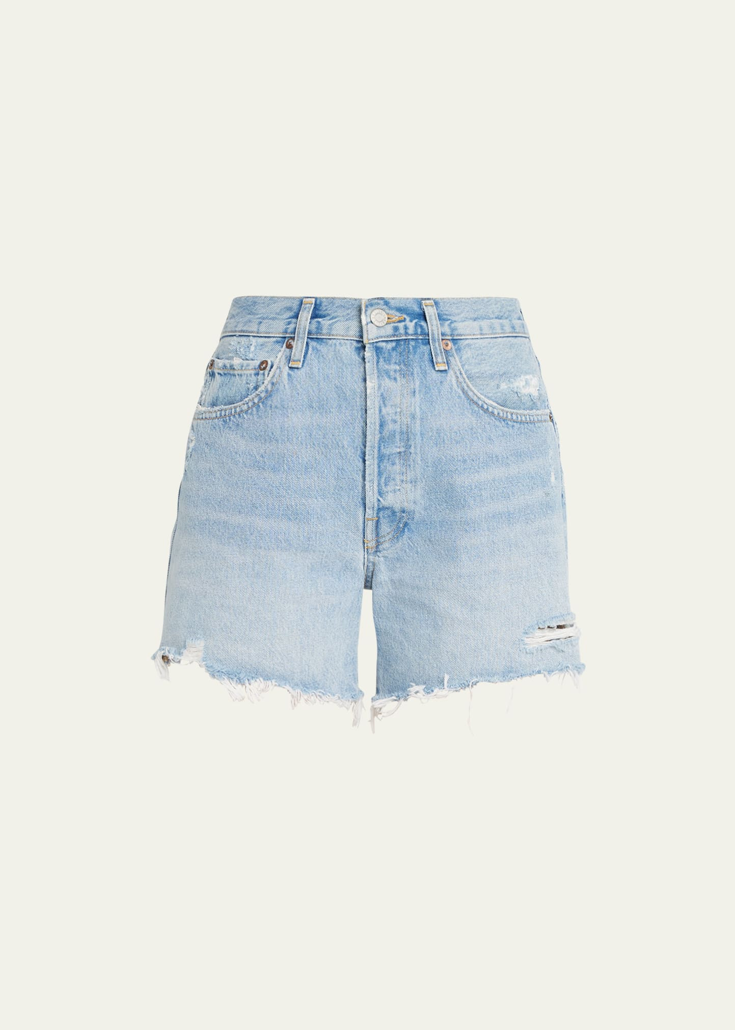 AGOLDE Parker Long Frayed Shorts | Bergdorf Goodman
