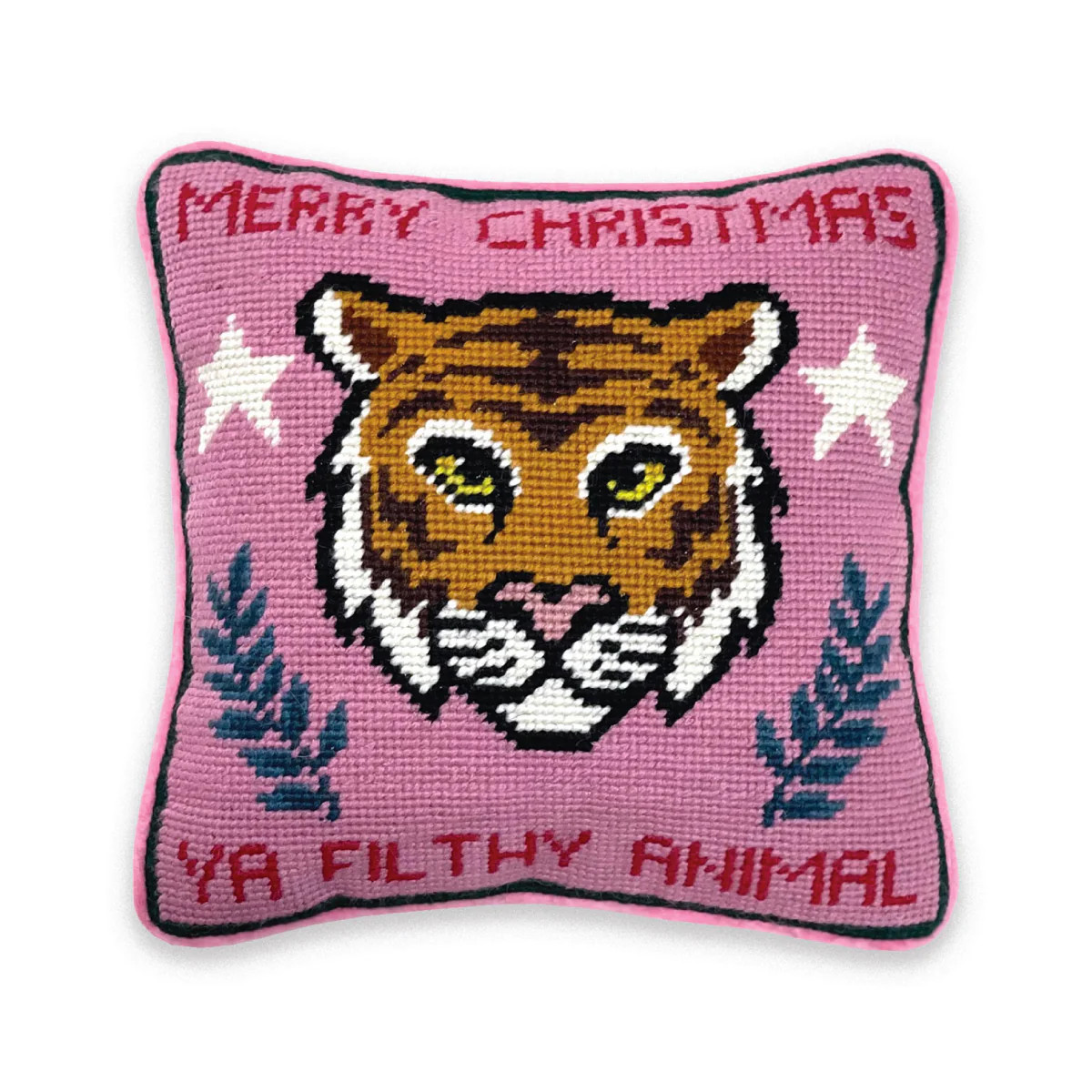 Filthy Animal Needlepoint Pillow | Furbish Studio