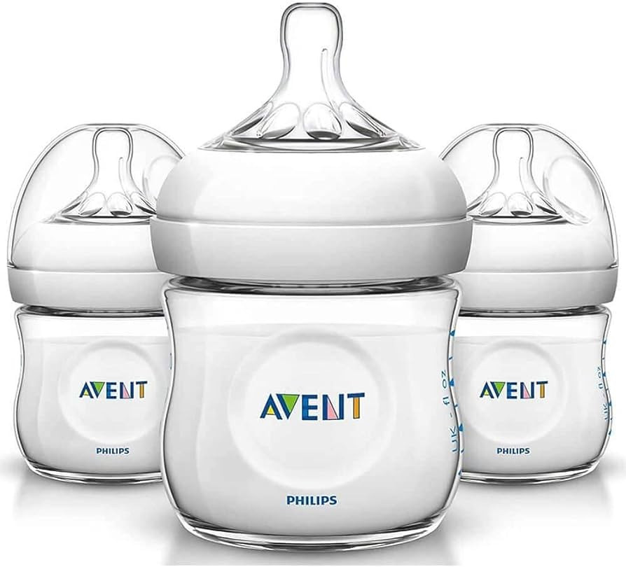 Philips AVENT Natural Baby Bottle, SCF010/37, Clear, 4 Ounce (Pack of 3) | Amazon (US)