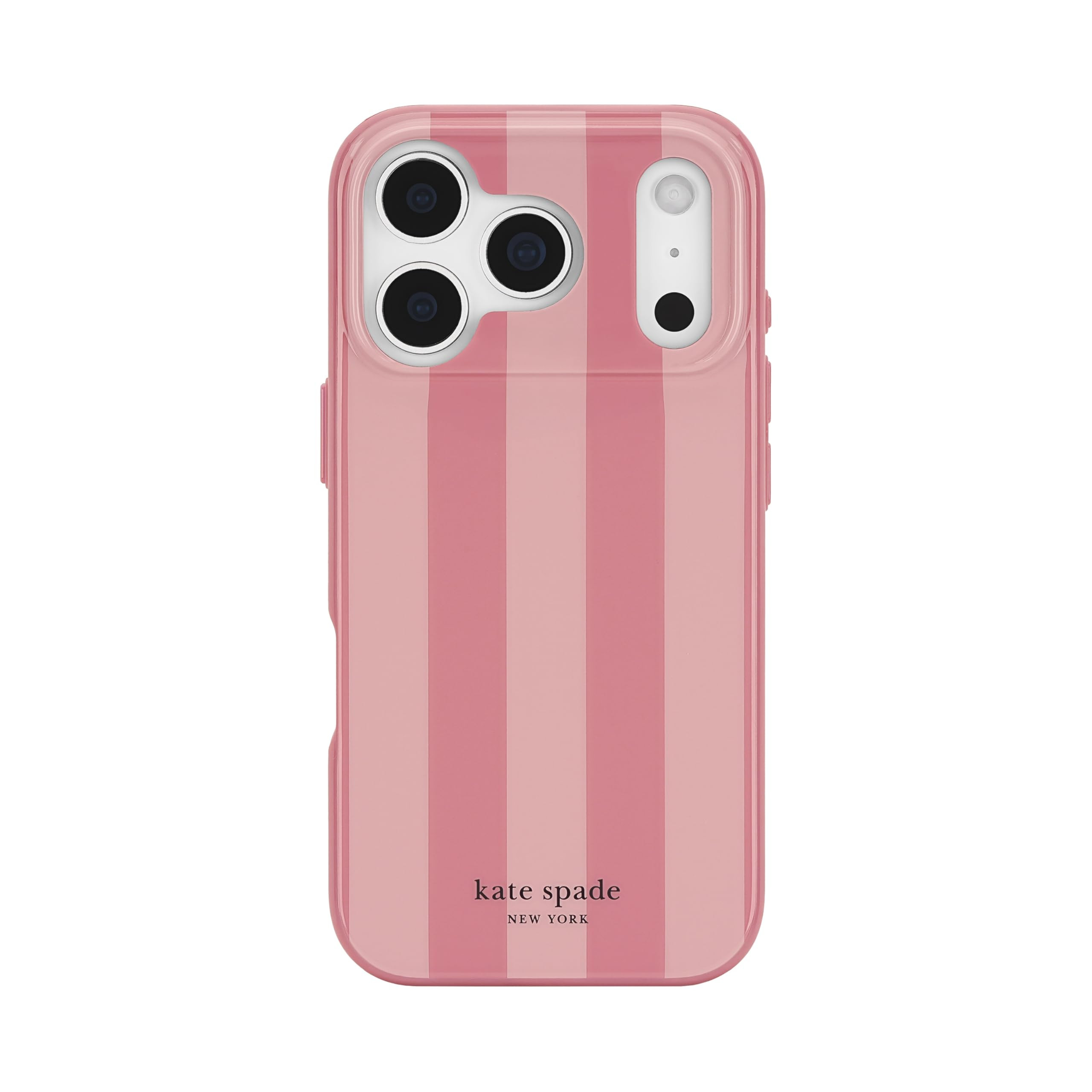 kate spade new york iPhone 17 Pro Case - Compatible with MagSafe - Designer Phone Case - Stripe Rose Coral | Amazon (US)