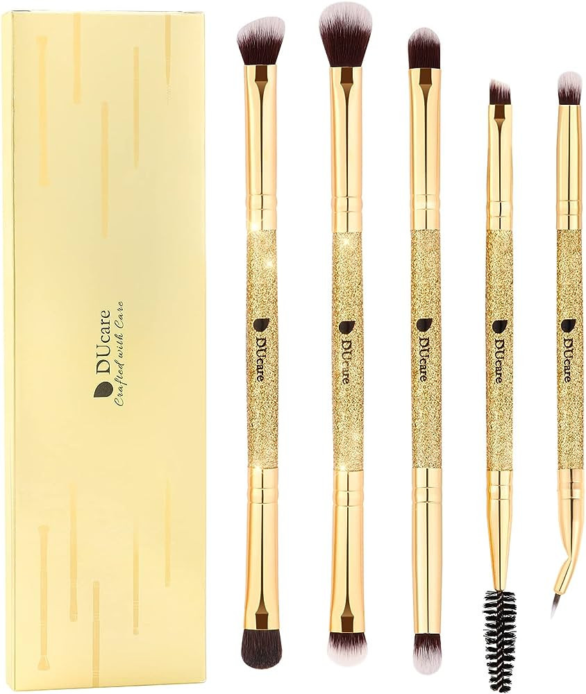 DUcare Eyeshadow Brushes Set Duo End Eye Makeup Brushes Professional Eyeshadow Brush set 5Pcs Tra... | Amazon (US)