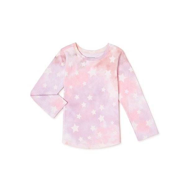 Garanimals Baby and Toddler Girls’ Long Sleeve Print T-Shirt, Sizes 12M-5T - Walmart.com | Walmart (US)