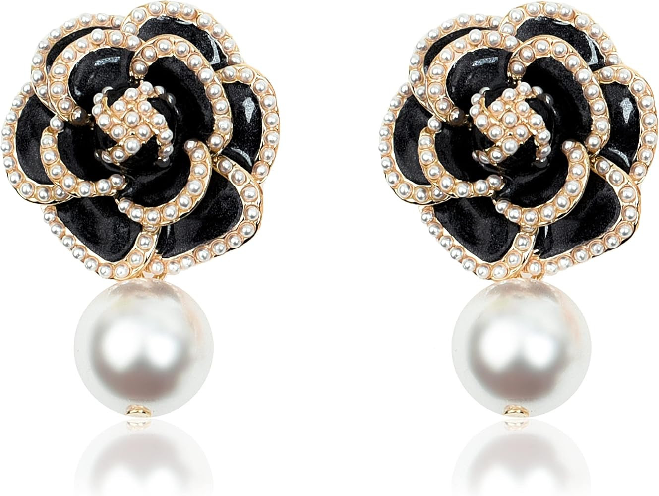 Fashion Imitation Pearl Floral Dangle Drop Earrings Studs for women | Amazon (US)