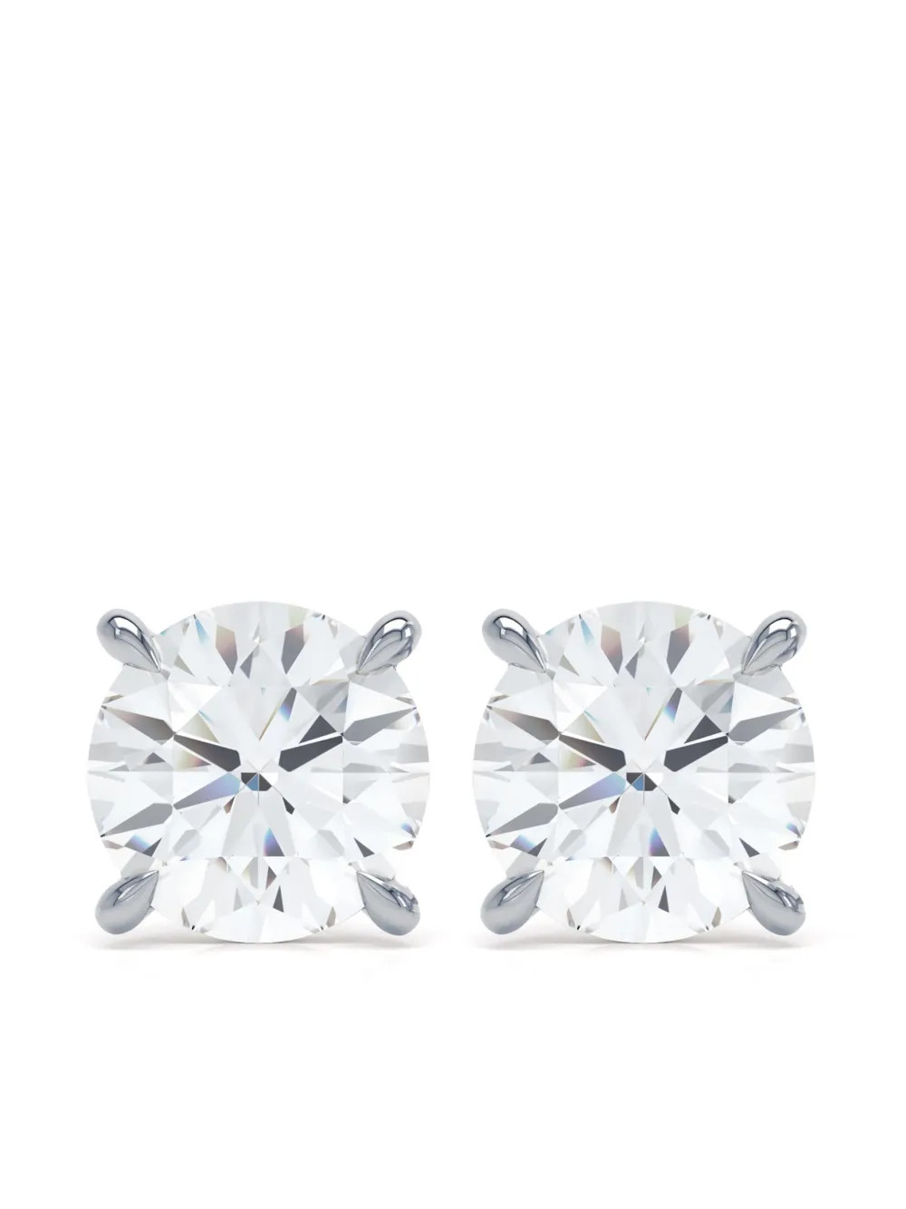 18kt white gold diamond stud earrings | Farfetch Global