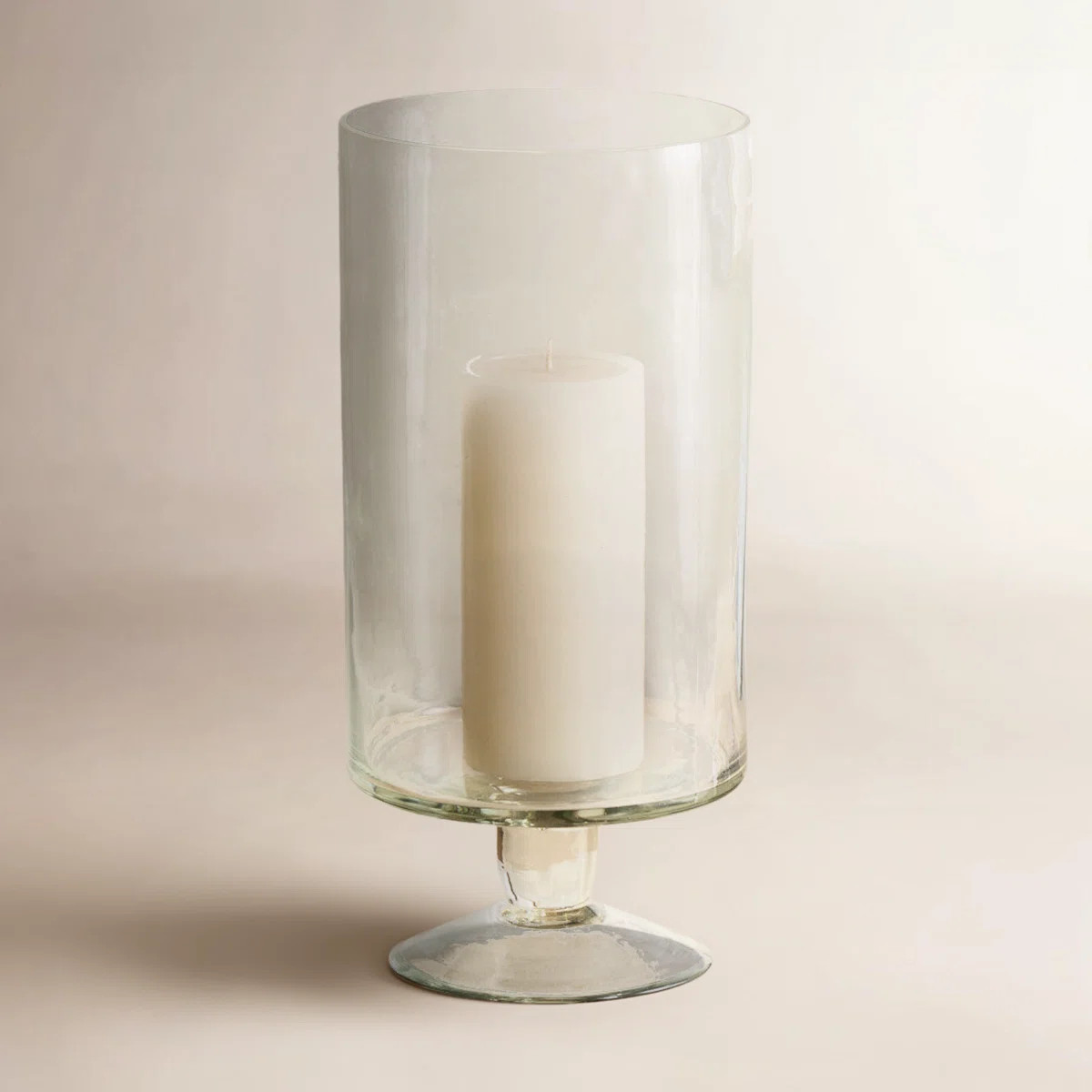 Perry And Grey Glass Round Candle Holder With Elevated Base | Wayfair North America