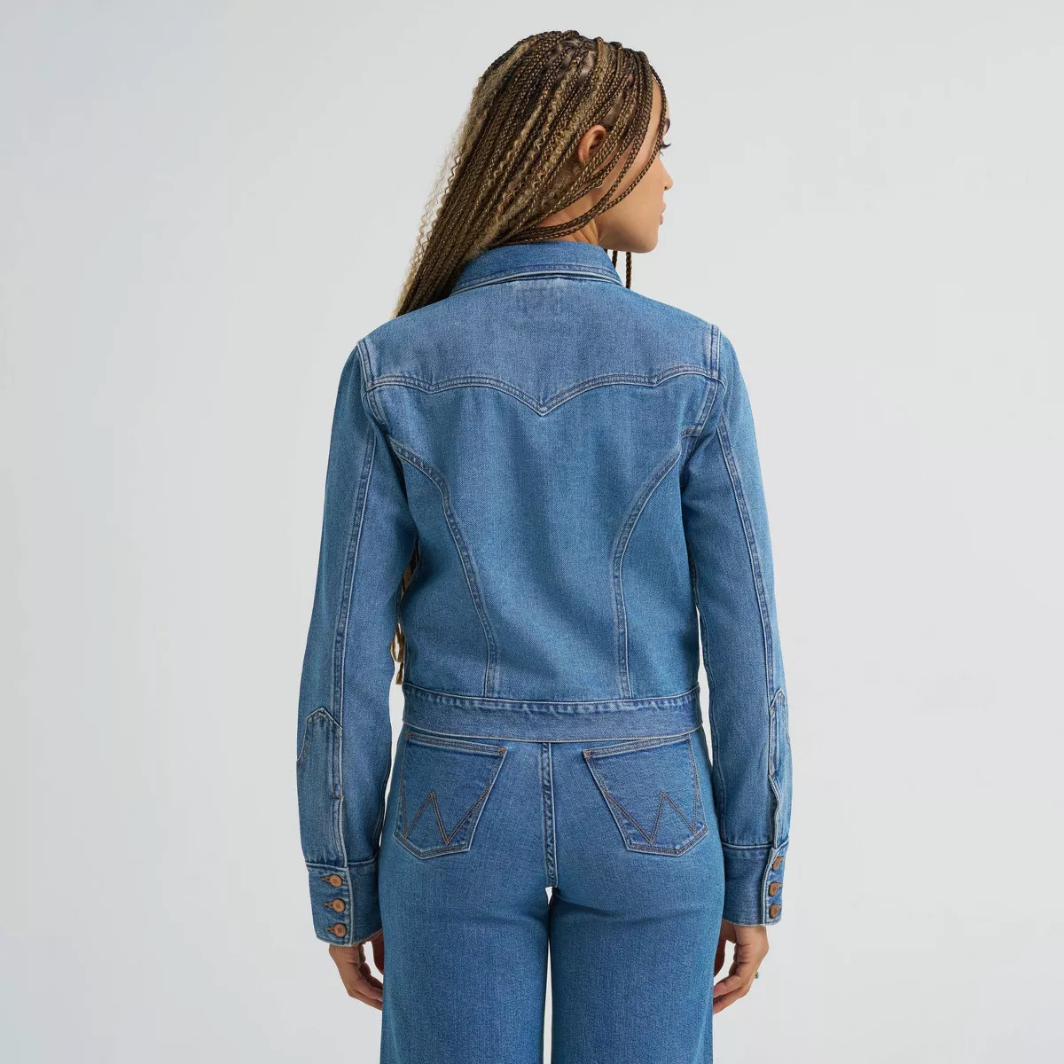 Wrangler Women's Fitted Denim Zip-up Jacket - Forever Wash XS | Target