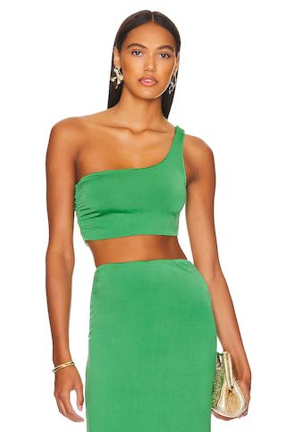REMI X REVOLVE Lauren One Shoulder Top in Green from Revolve.com | Revolve Clothing (Global)