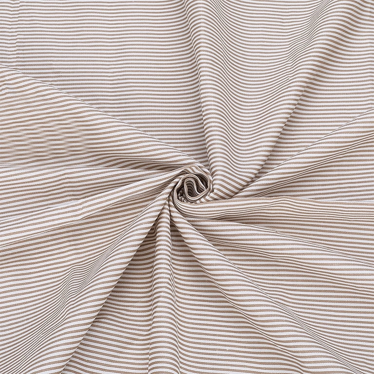 1.09 Yard Striped Cotton Fabric 63 Inch Wide Light Brown White Versatile Sewing Material 2mm Stri... | Walmart (US)