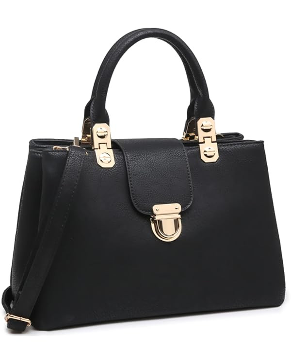 Dasein Women Satchel Handbags Top Handle Purse Medium Tote Bag Vegan Leather Shoulder Bag | Amazon (US)