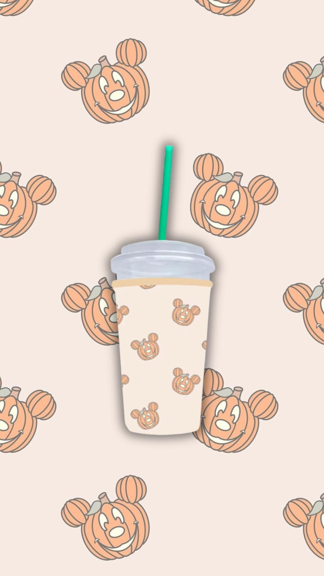 Neutral Pumpkins Coffee Cup Sleeve | Standard Size Iced Coffee Cup Coozie for Halloween - Etsy | Etsy (US)
