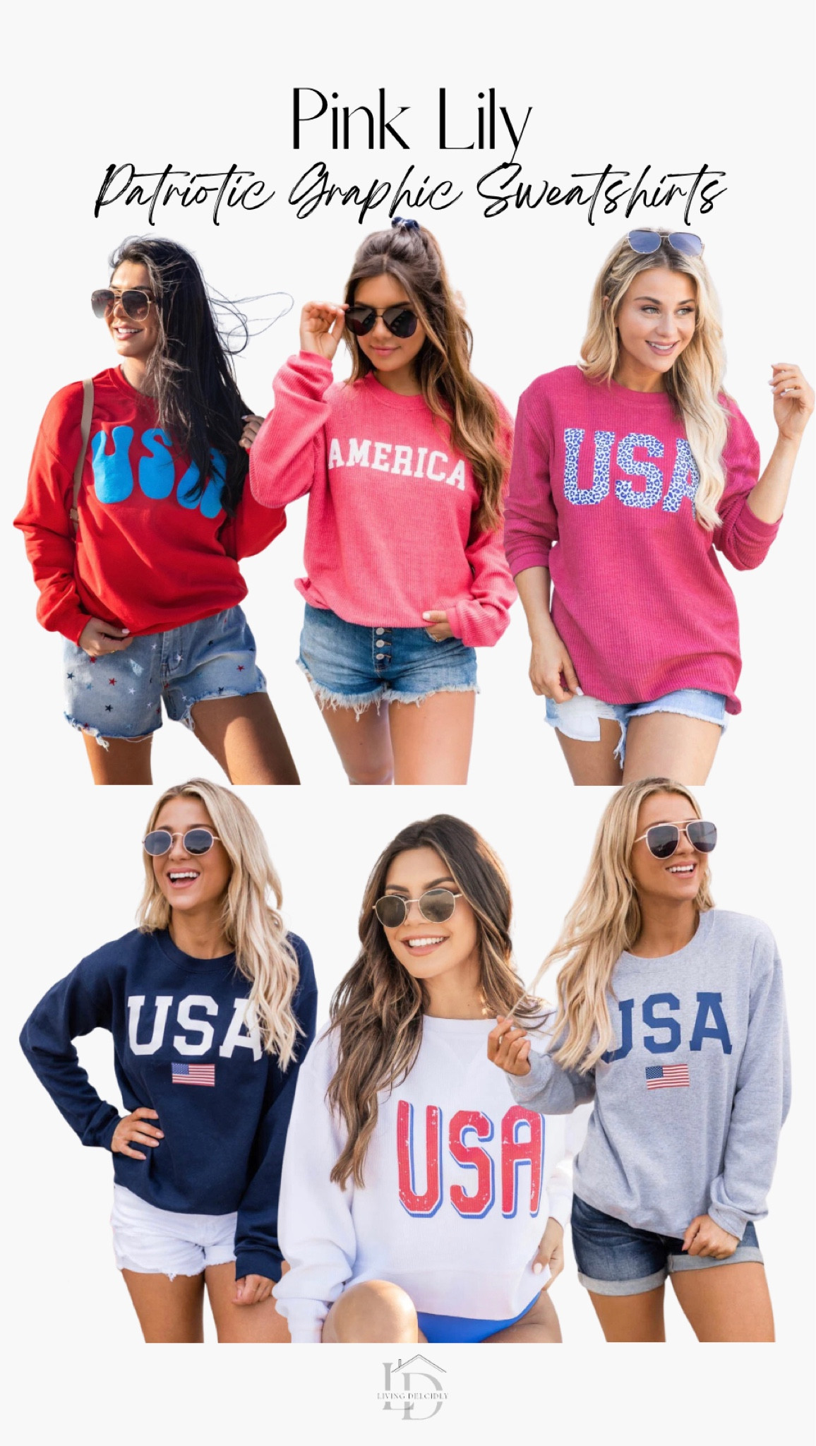 Patriotic graphic sweatshirts from Pink Lily✨🇺🇸Perfect for those chilly summer nights! Code PINKLILYDAY for 30% off ends tonight!

#LTKsalealert #LTKFind #LTKSeasonal