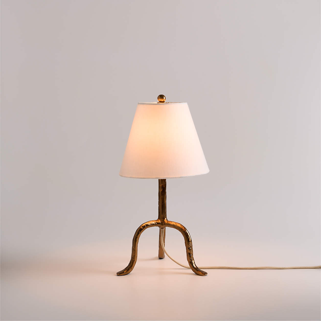 Cardiff Brass Table Lamp 16.5" | Crate & Barrel | Crate & Barrel