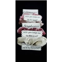 Bridesmaid Hair Scrunchies, Proposal, Wedding Bride Flower Girl Custom Bridal Party Scrunchies | Etsy (US)