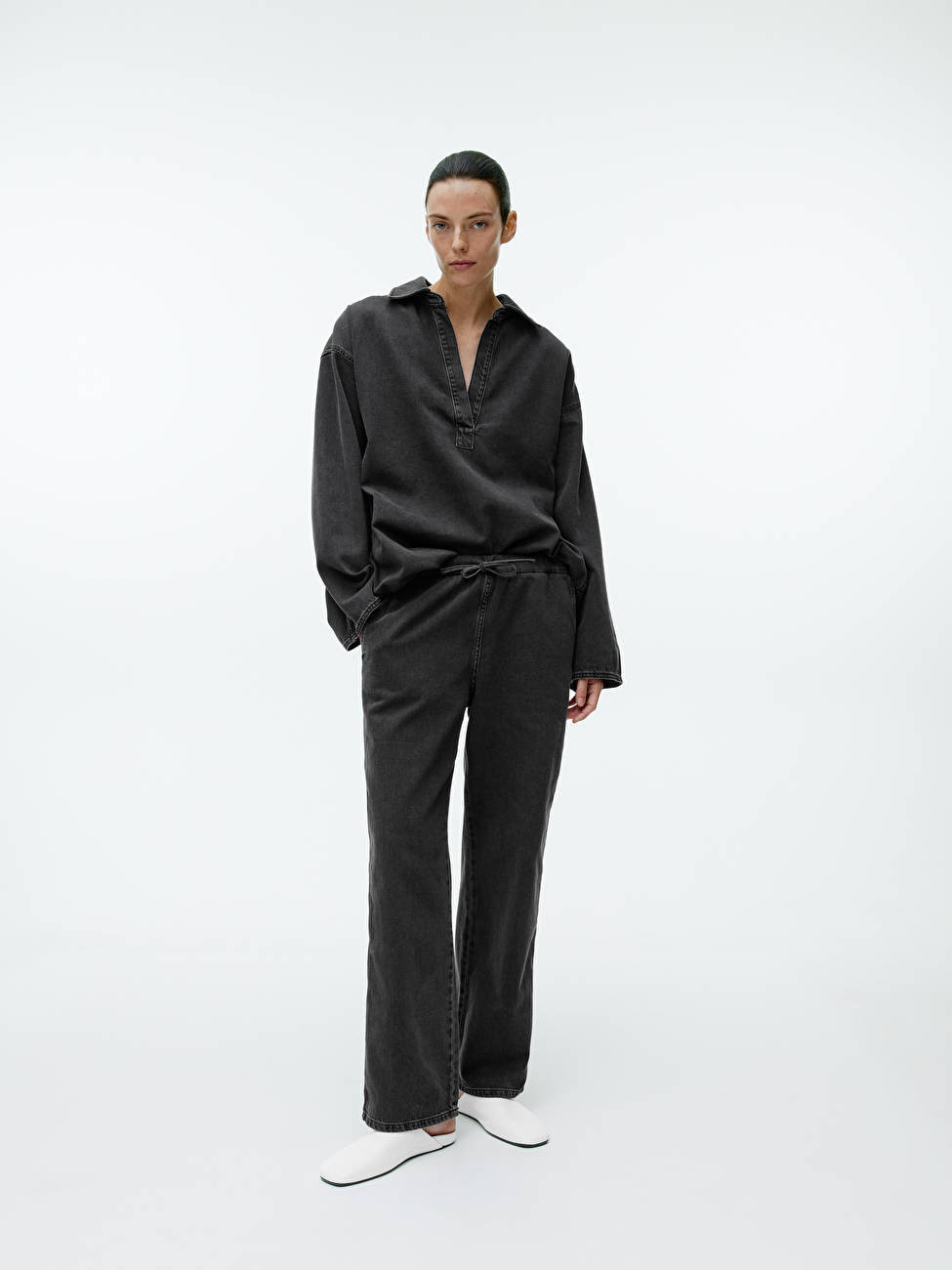 Drawstring Denim Trousers | ARKET (US&UK)