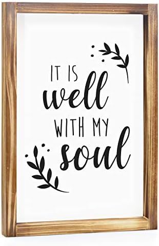 It is Well with My Soul Sign - Rustic Farmhouse Decor for the Home Sign - Wall Decorations for Li... | Amazon (US)