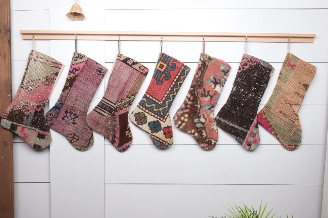 Antique Rug Stocking, Handmade Christmas Stocking, Vintage Stocking, Decorative Stocking, Luxury ... | Etsy (US)