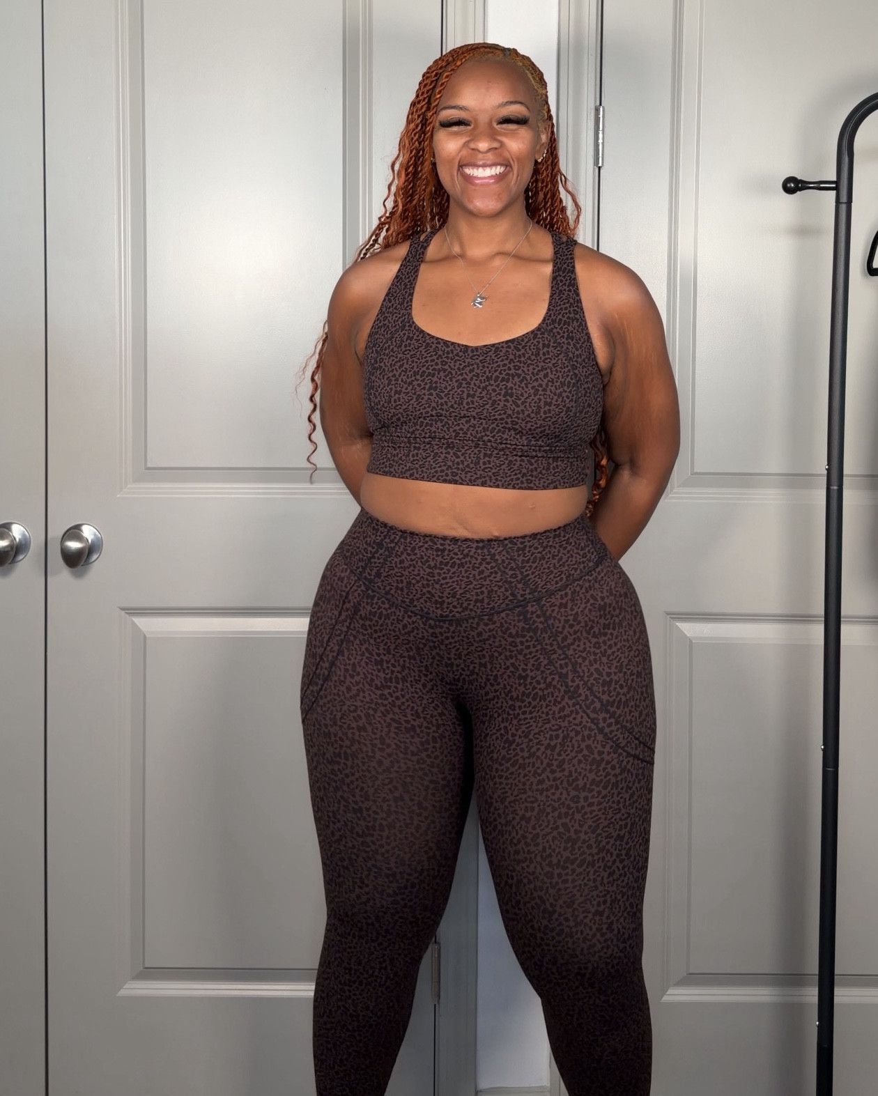 Bra - Medium 
Halo Baby Tee - Large 
Leggings - Large

Save 💰 with code “CCURVES"

#LTKPlusSize #LTKActive #LTKootd