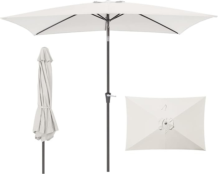 HASLE OUTFITTERS Rectangular Patio Umbrella, 6.5 x 10 ft Rectangle Table Umbrellas With Heavy Dut... | Amazon (US)