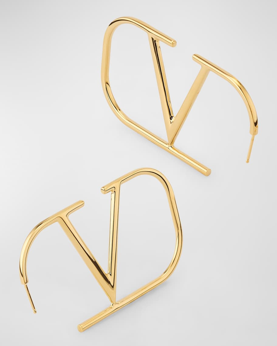 Valentino Garavani VLogo Signature Metal Earrings | Neiman Marcus