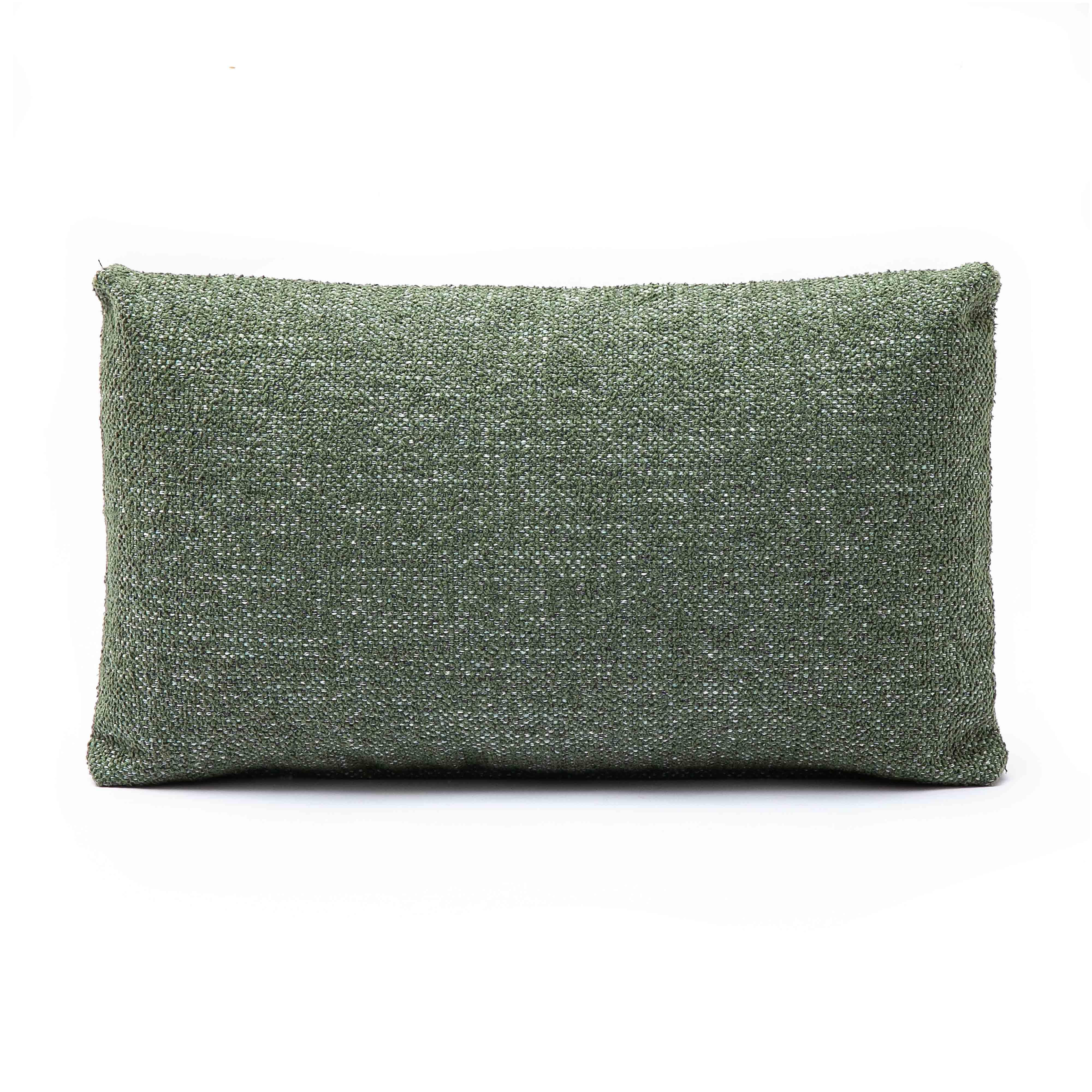 Malolo 20"X12" Green Basketweave Rectangular Vegan-Down Throw Pillow Cover | TOV Furniture