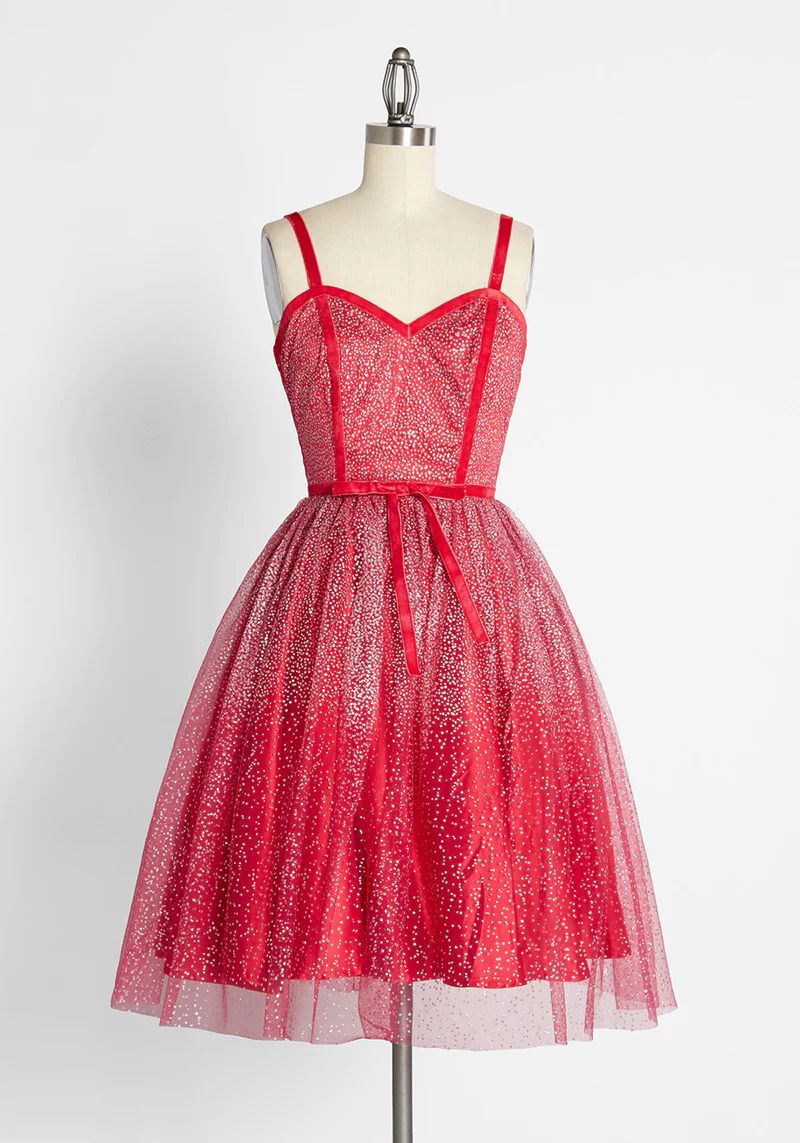 ModCloth x Collectif Haute Holiday Party Swing Dress | ModCloth