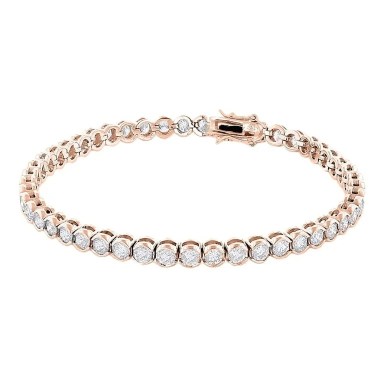 Cate & Chloe Joelle 18k Rose Gold Plated Tennis Bracelet with Simulated Diamond Crystals for Wome... | Walmart (US)