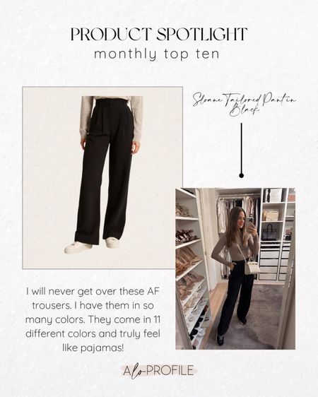 My favorite tailored pants! I have these in so many colors. They come in 11 different colors and truly feel like pajamas! 