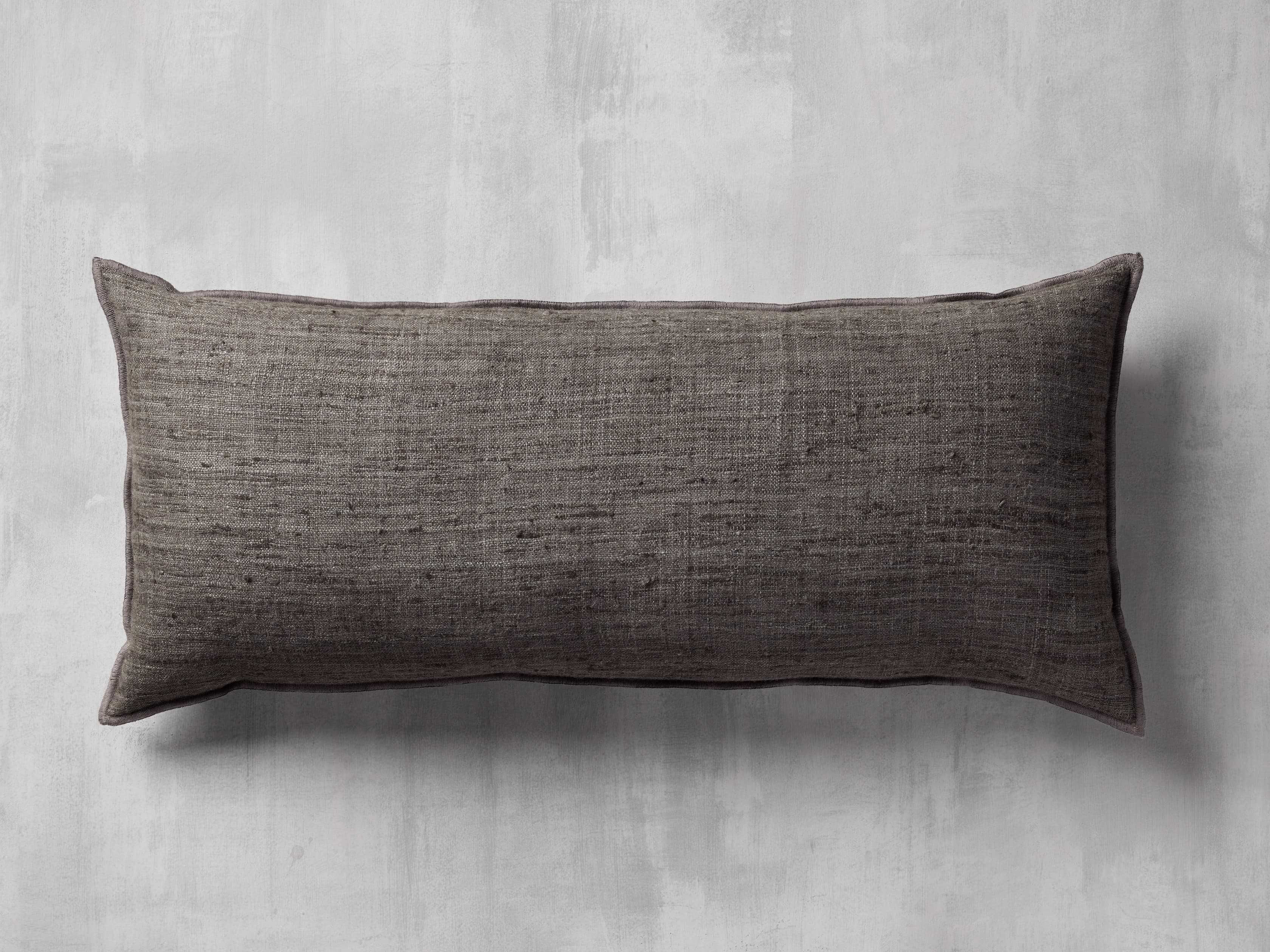 Raw Silk Lumbar Pillow Cover | Arhaus