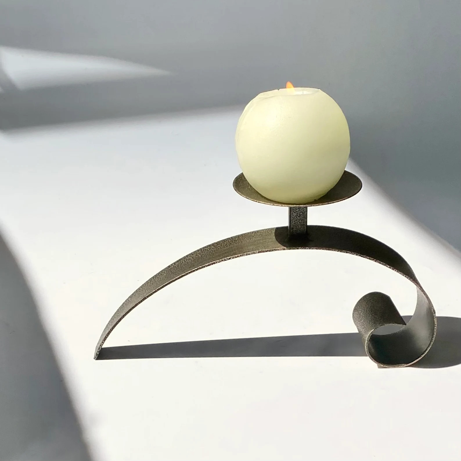 Textured Iron Scroll Shaped Candleholder | Etsy | Etsy (US)